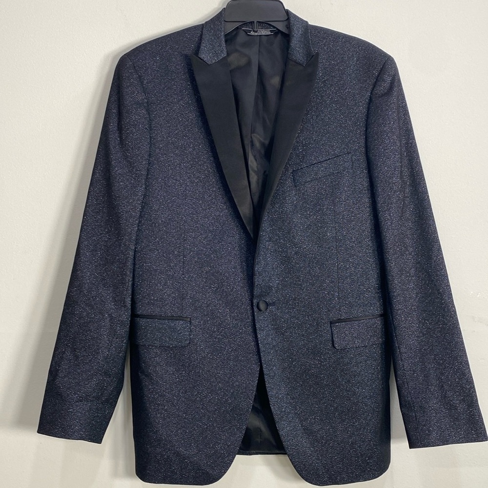 Saks Fifth‎ Avenue 40R Suit Blazer Sparkly Blue